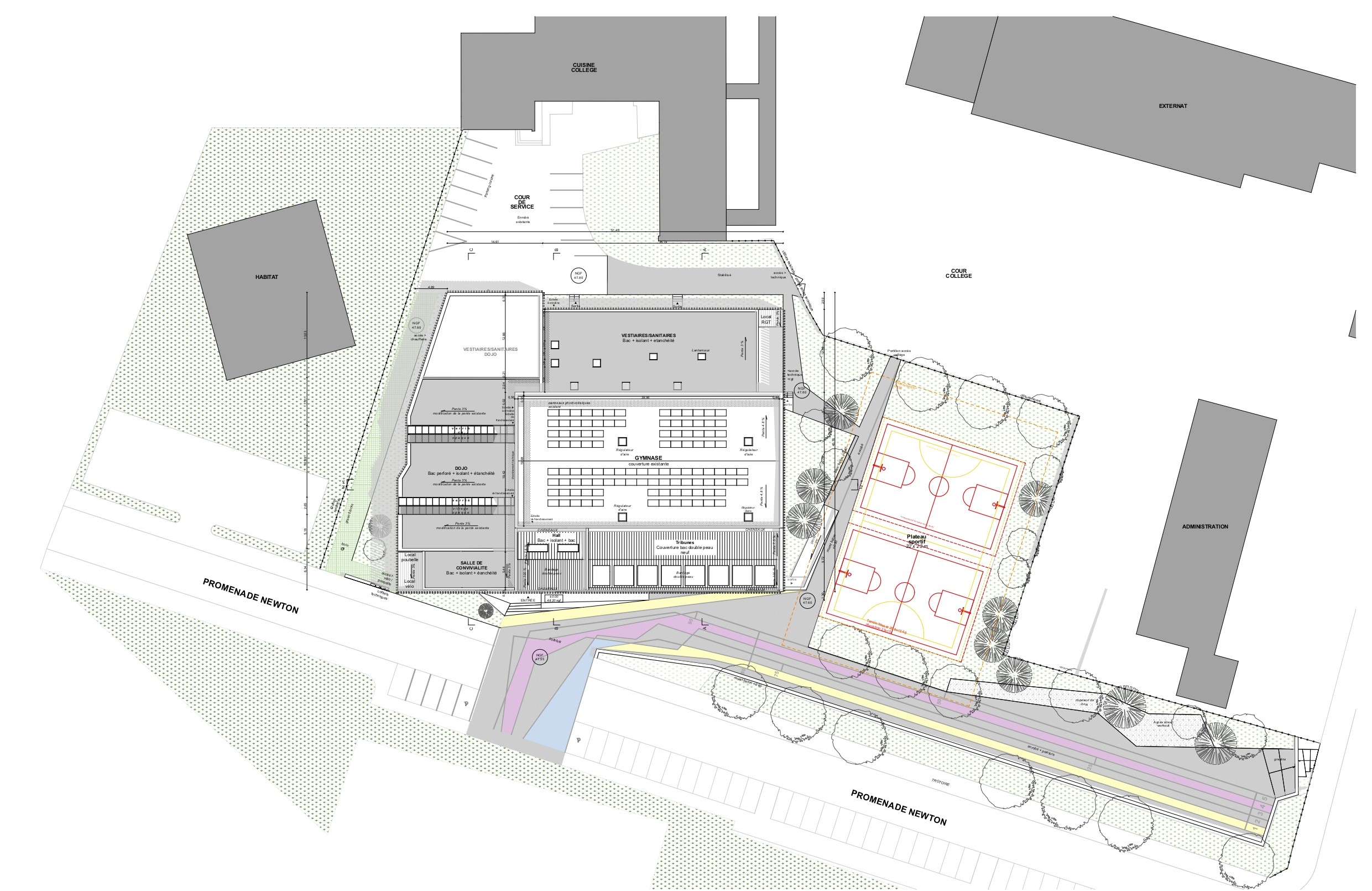 Restructuration du gymnase Alain Fournier 