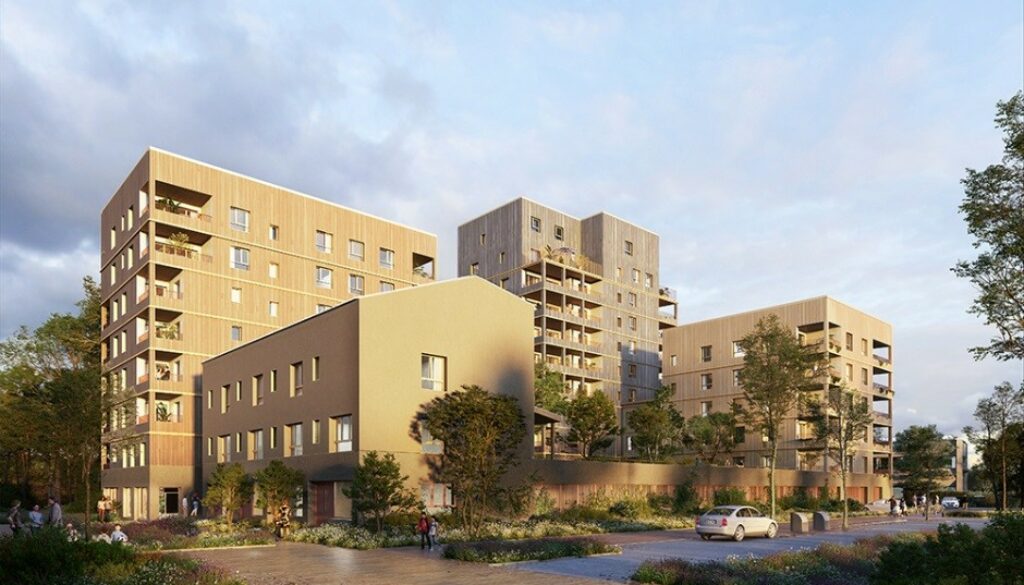Construction de 71 logements en bas carbone – GP1- Zac de la courrouze